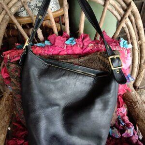 Vintage Coach Large Bucket Bag Black Sold As Is Good Refurbishing Piece